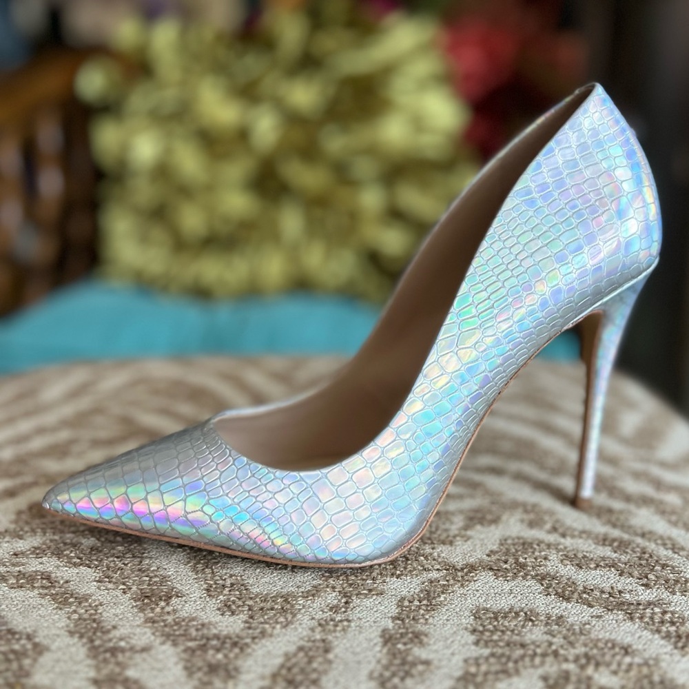 Aldo Silver Gray Stiletto Heels